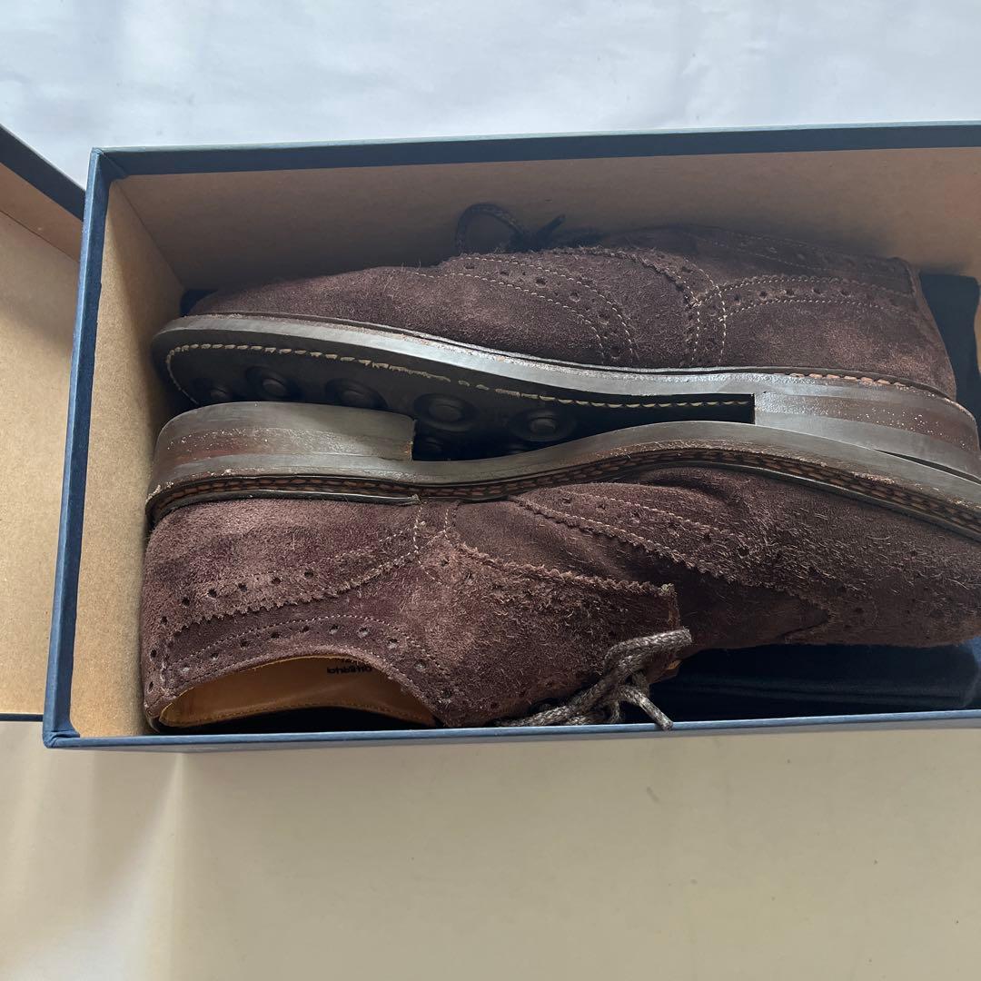 Tricker'sスウェード茶ブローグ7