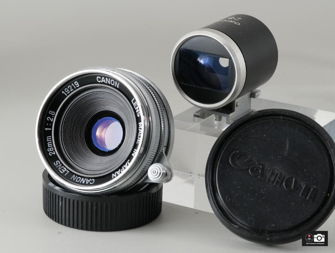 希少美品Canon 28mm F/2.8 ライカＬマウントレンズ、ファインダー付