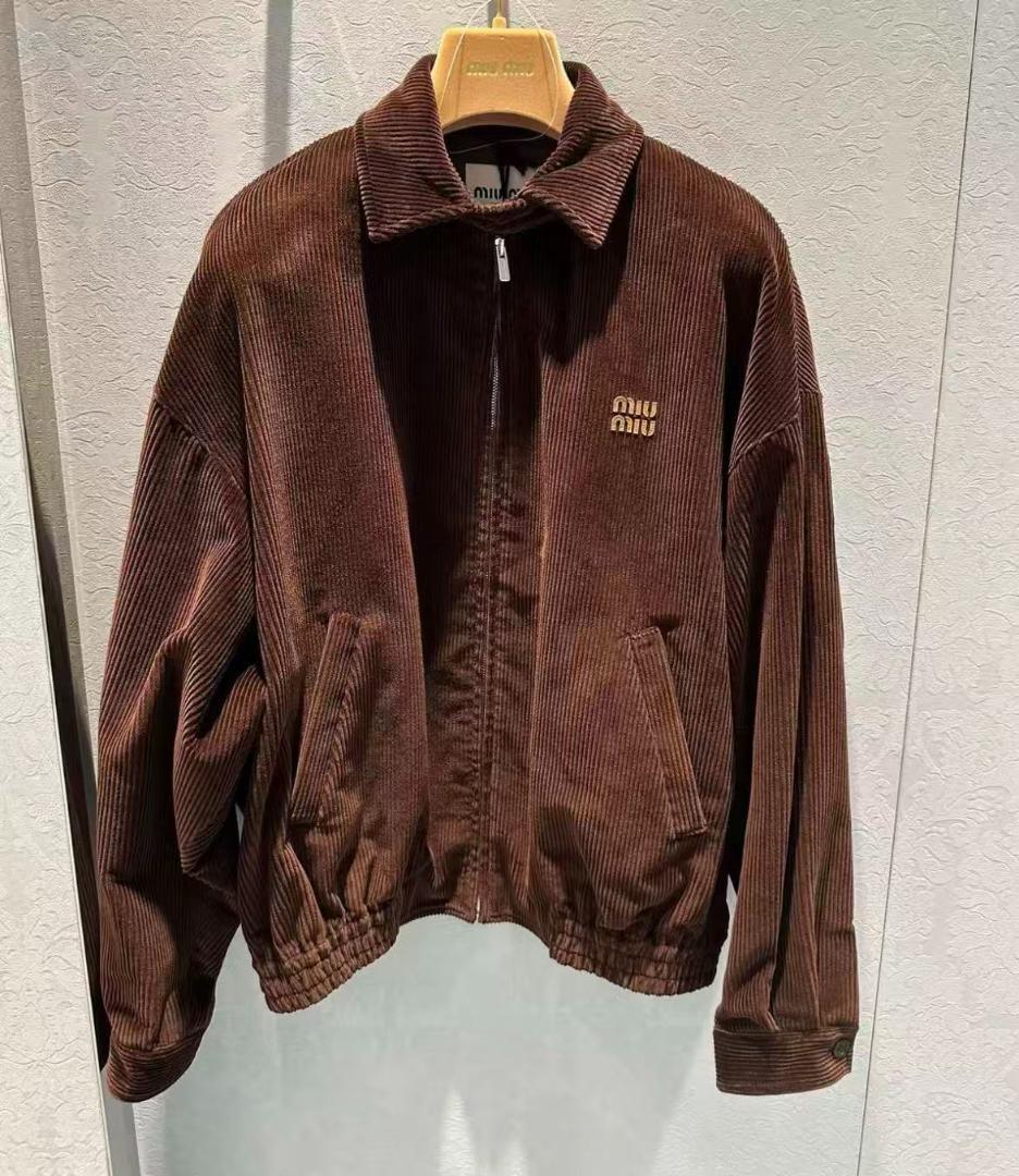 Miu Miu コーデュロイジャケット ブラウン 40 男女兼用