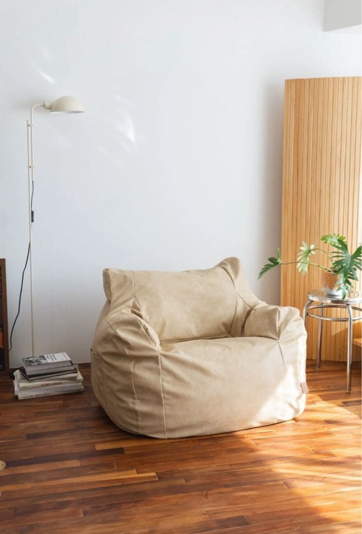 GOOD THING × LOOSYコラボ 1人掛けビーズソファ Beige