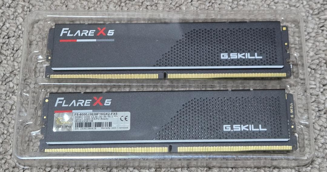 G.Skill製 DDR5(DDR5-6000)メモリ 16GB 2枚組