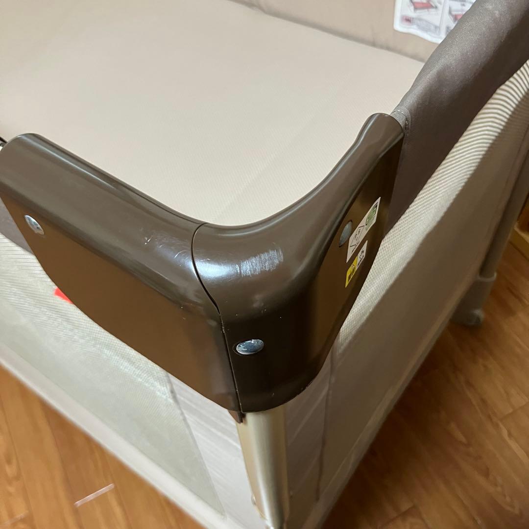 Aprica ココネルエアー　ベビーベッド ブラウン　折り畳み可