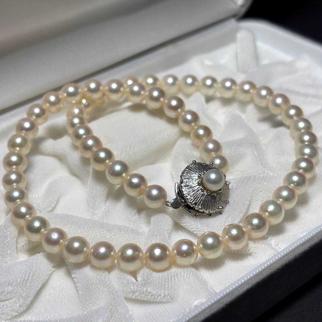 【テリ強】あこや真珠 7.0-7.5mm 42cm 33.1g アコヤ パール