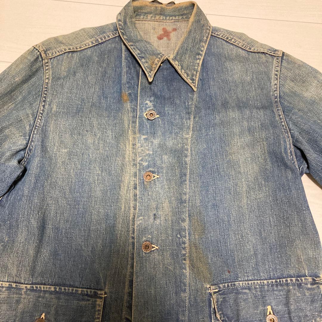 40s 50s カバーオール　月桂ドーナツボタン