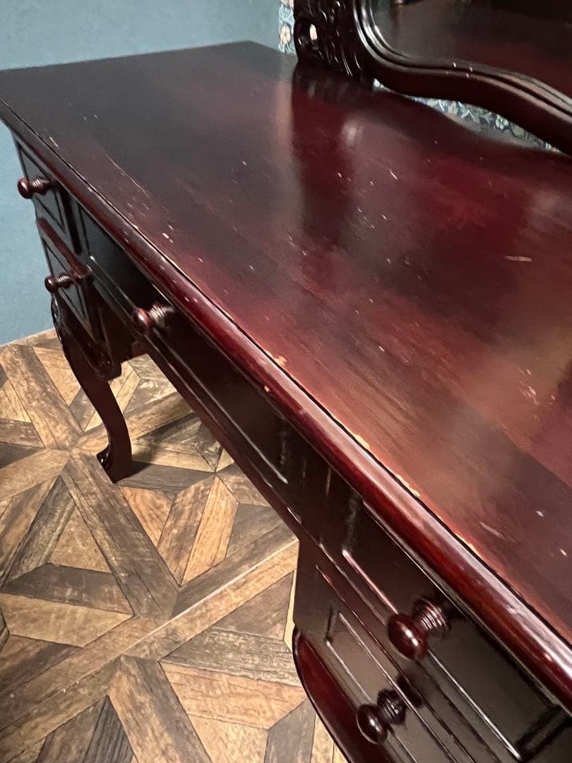 waku＊ドレッサー 鏡 ミラー 化粧台 鏡台 アンティークビンテージ