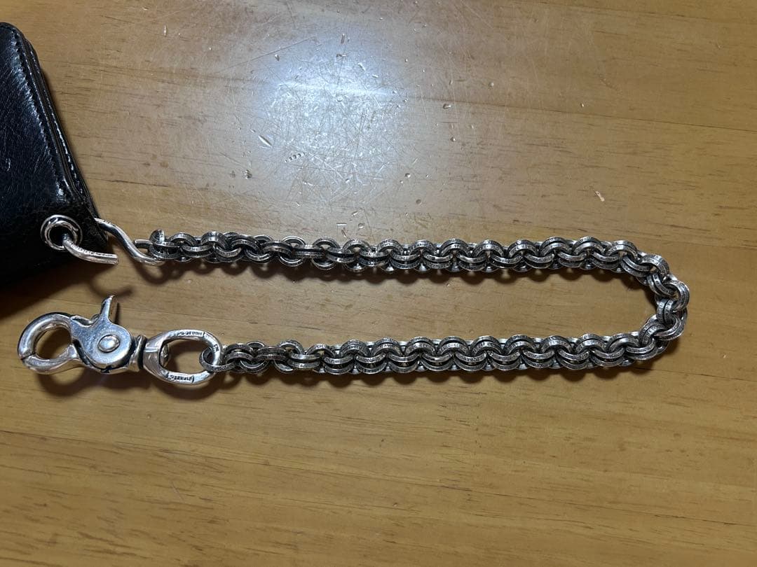 クロムハーツ 1クリップダブルBリング シルバーウォレットチェーン