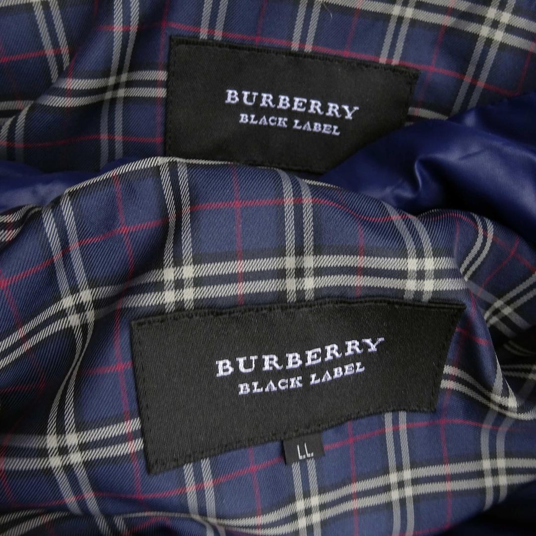 超美品バリーブラックレーベルライナー付きダウン系フードメルトン素材ジャケトLL