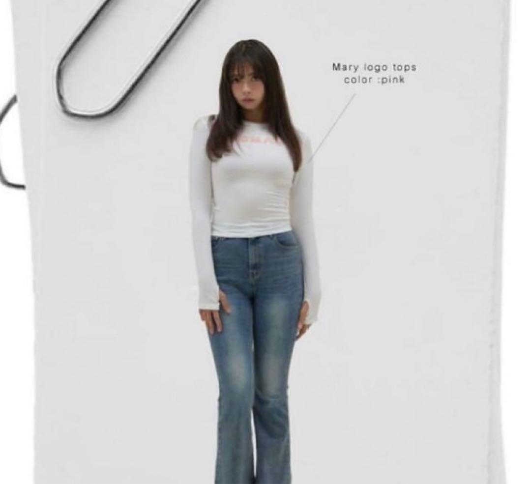 Mary Logo Tops ピンク大阪ポップアップ購入正規品andmary
