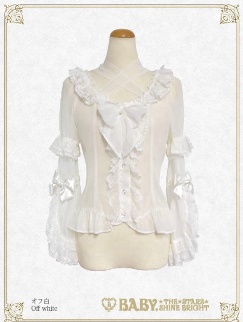 BABY シフォンプリンセスドレスブラウス オフ白