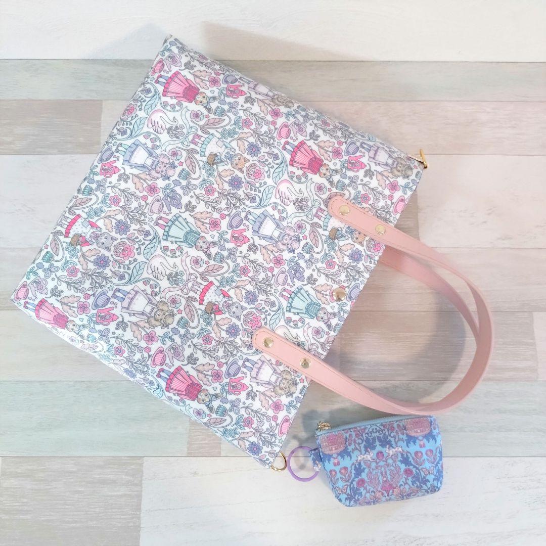 専用☆サテン生地バッグ＋ミニポーチ＆ズレてるかも？ポーチ☆ジョリーフルール