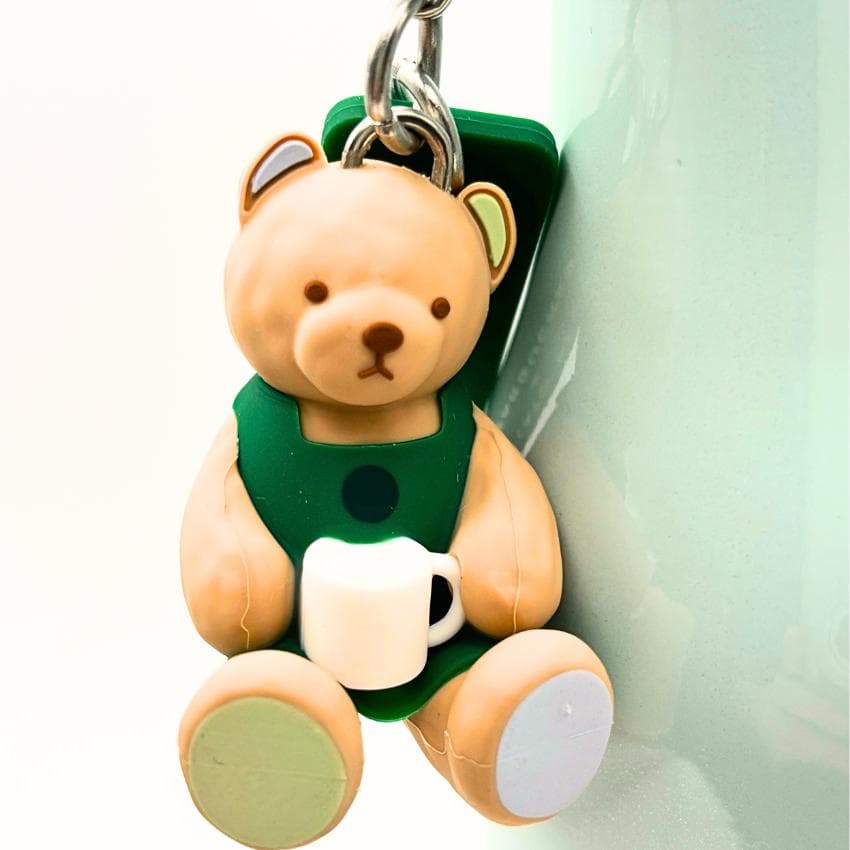 スタバ＆ジェラートピケ コラボ ベアチャーム付き　ステンレスボトル ミント