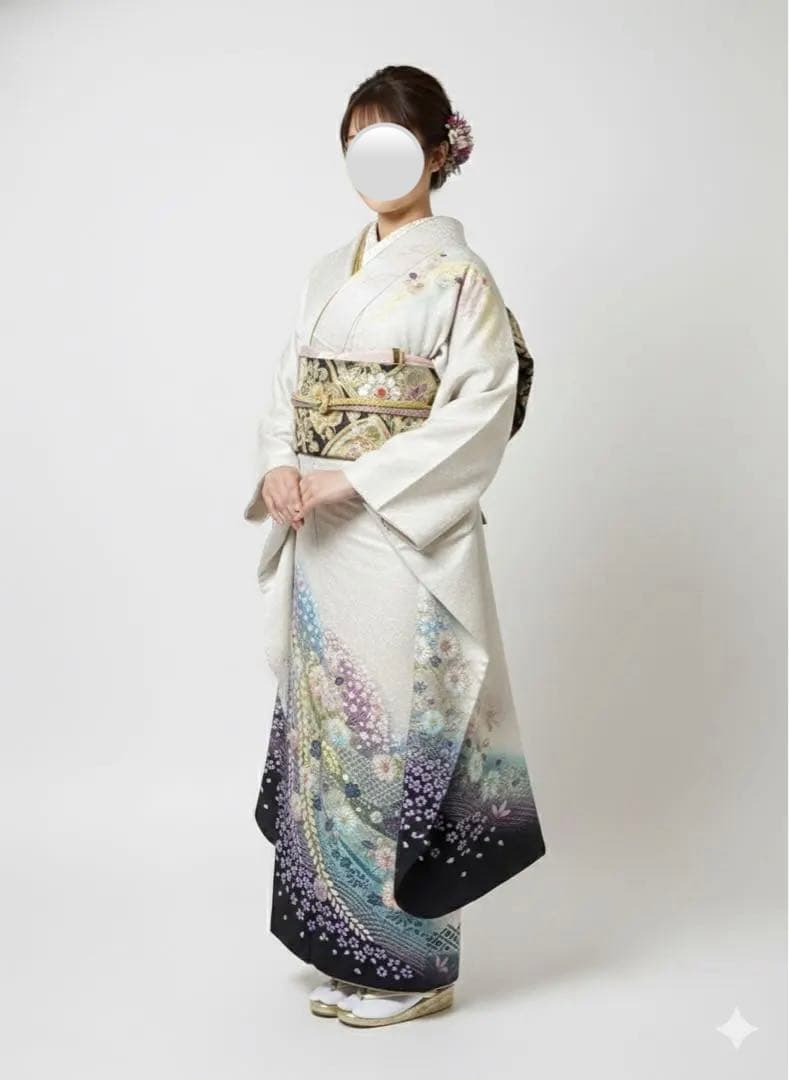 辻ヶ花　正絹　振袖