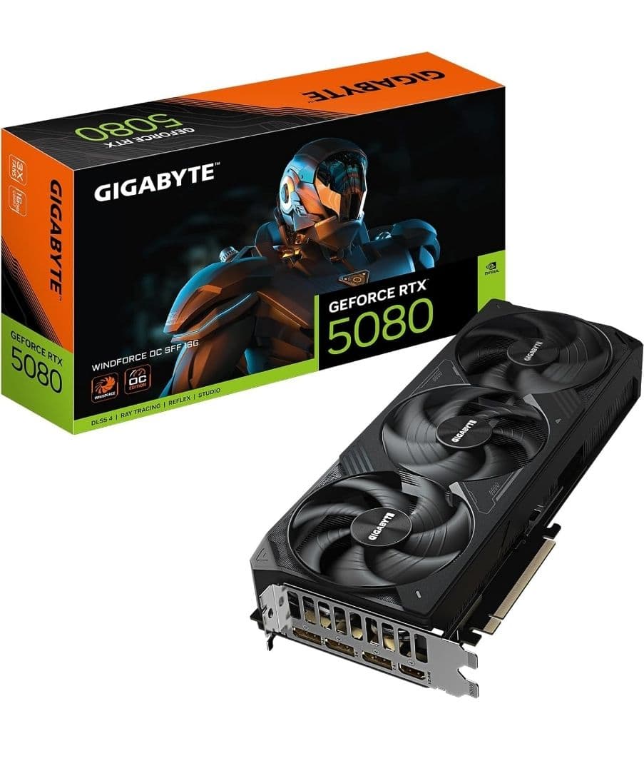 グラフィックボード・グラボ・ビデオカード RTX5080 WINDFORCE OC SFF 16G GIGABYTE