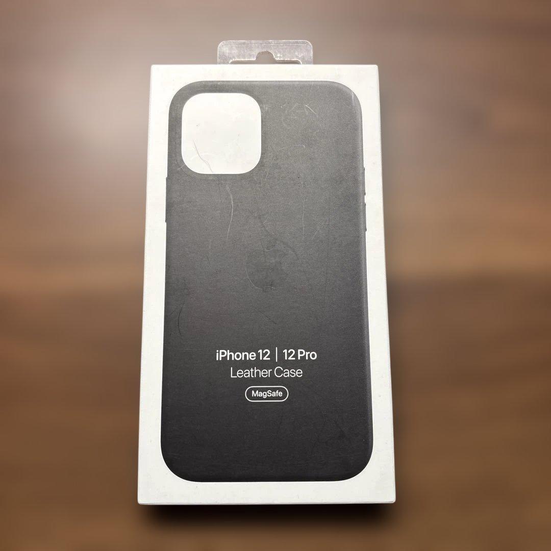 【新品未使用】iPhone12/12Pro用　純正レザーケース　ミッドナイト