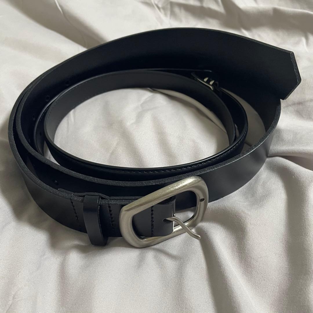 BLACK BY MOUSSY アンジュレーションバックルベルト ブラック