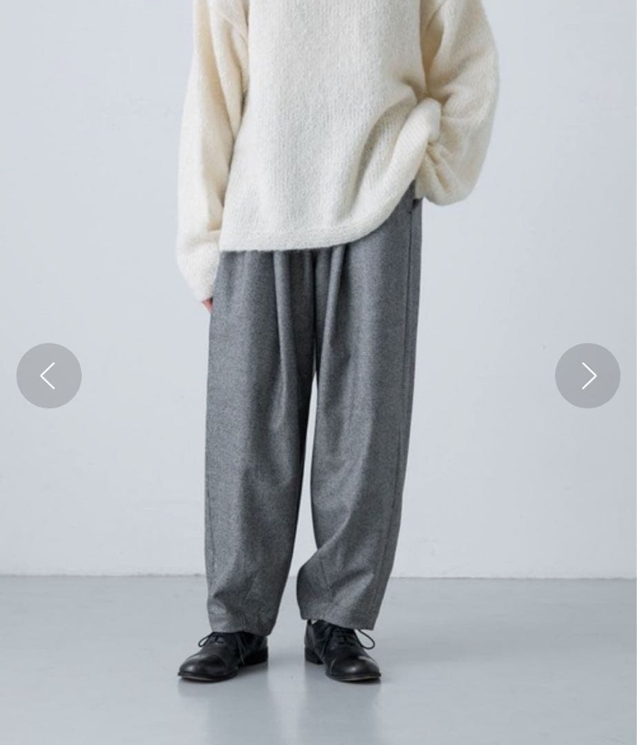 かぐれ ウールルーズテーパードパンツ