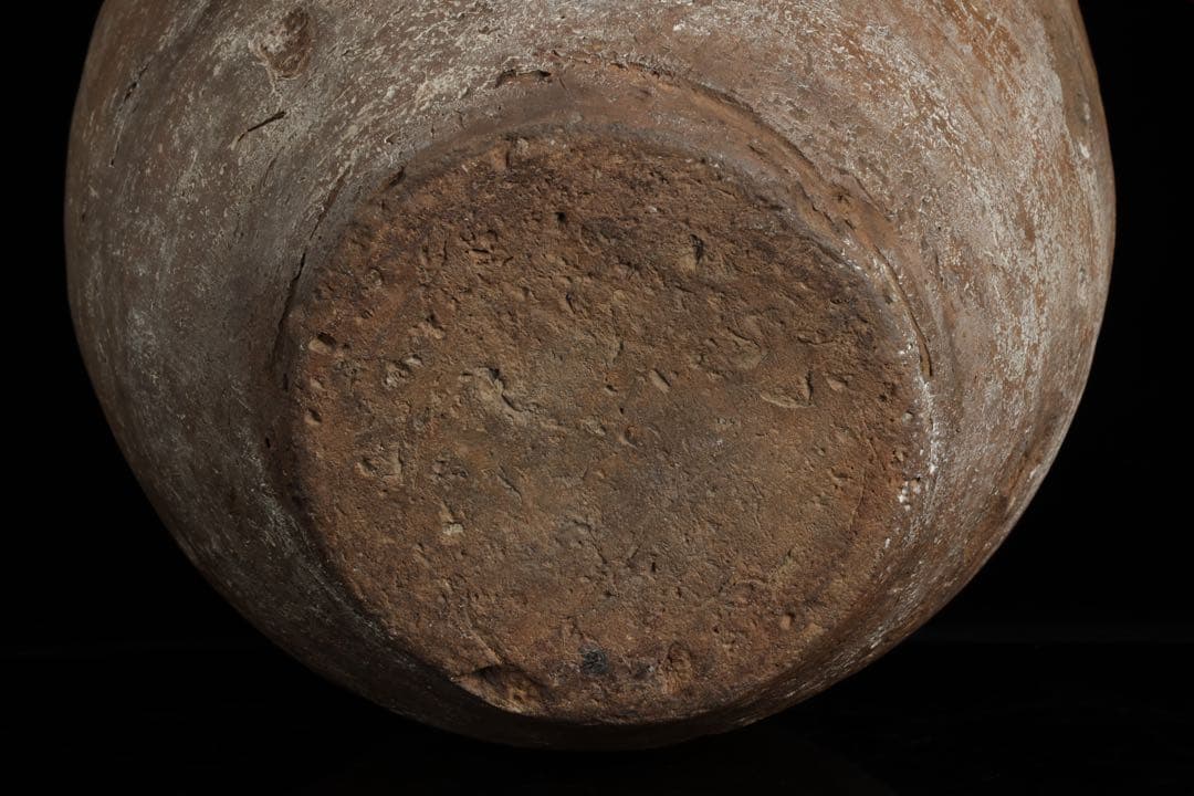 信楽焼 古信楽 輪線文 大壺 古壷 高さ33.5㎝ 古陶磁 時代物 骨董 古美術