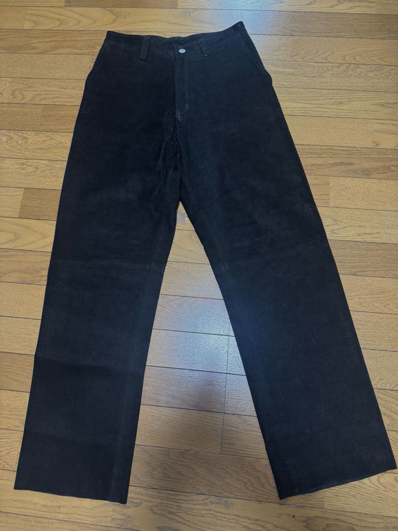 tattoo studio yamada レザーワークパンツ BLACK TAG