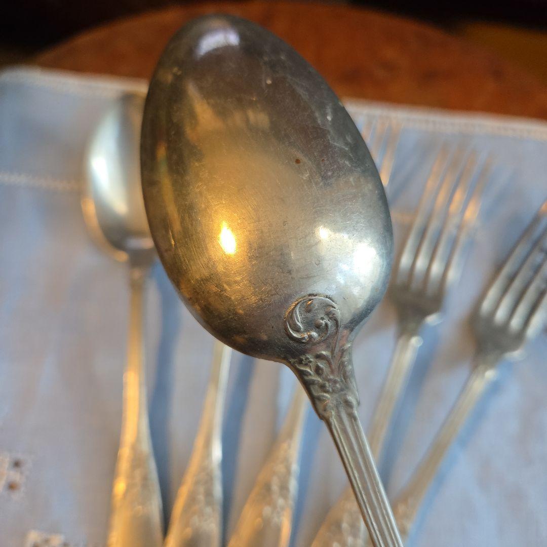フランス　アンティーク　カトラリーセット スプーン3本 フォーク3本