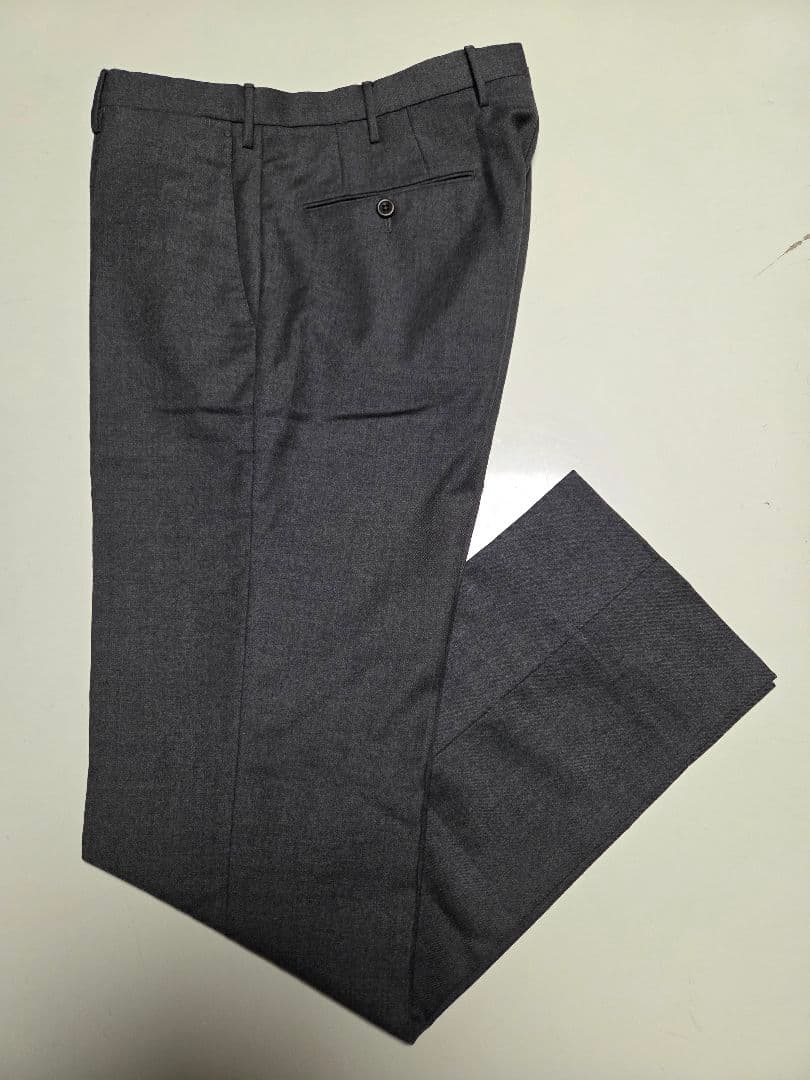 【美品】インコテックス　BEAMS F別注　SUPER100S　灰　48　秋冬