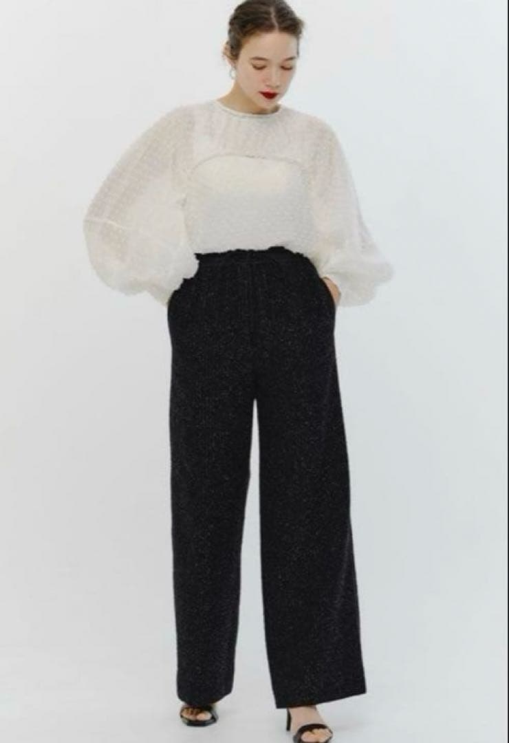 yori shirocon kirakiraワイドパンツ 36