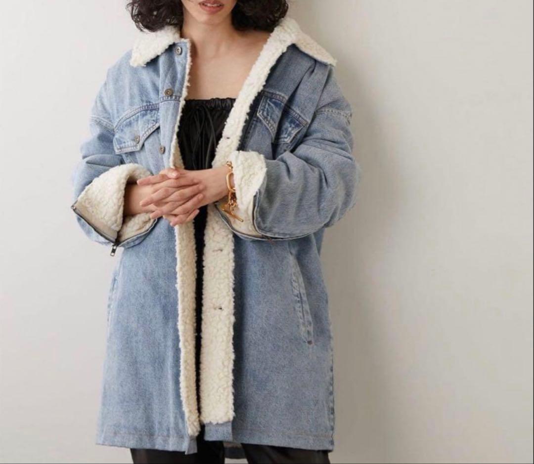 Whim Gazette DENIMボアブルゾン