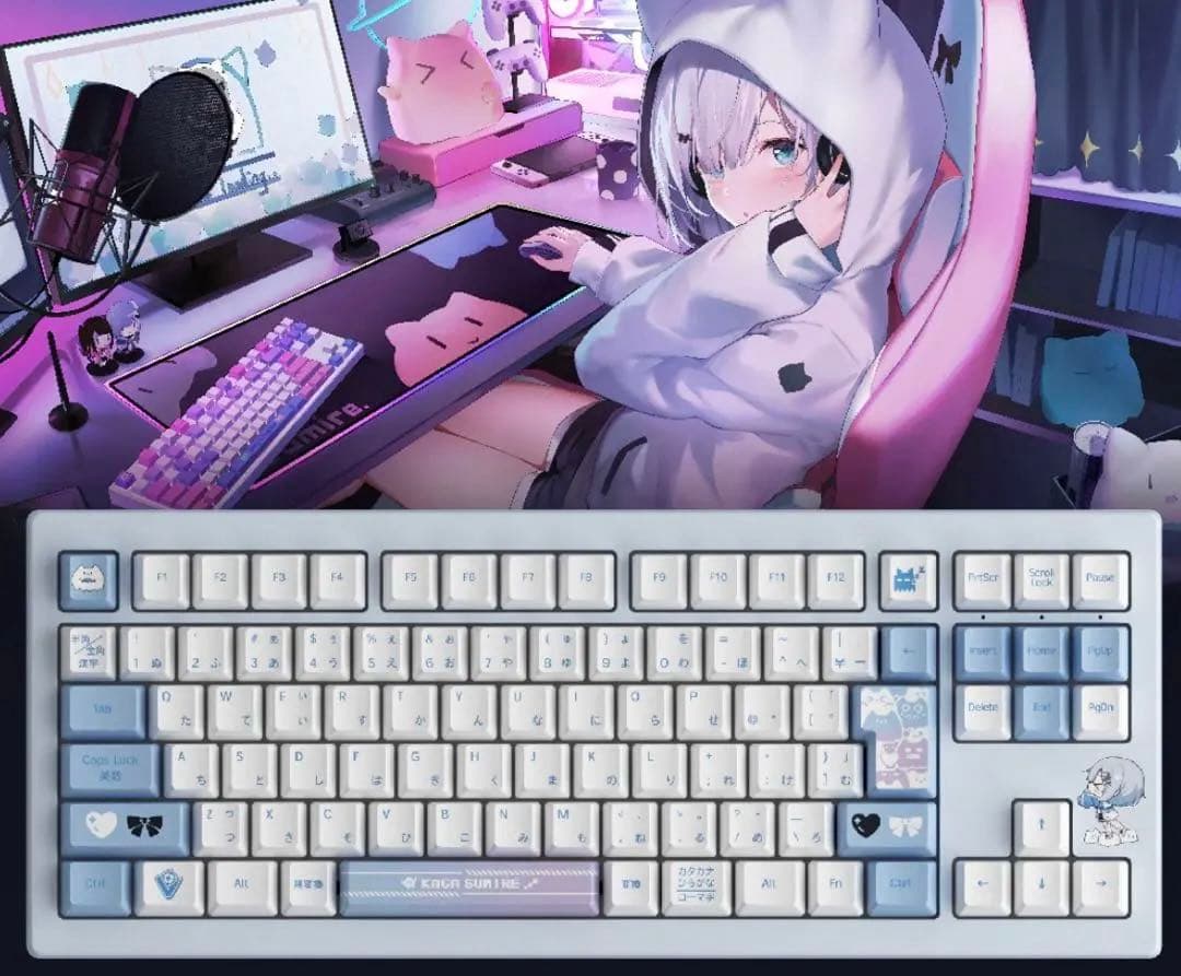 ぶいすぽ VSPO ゲーミングキーボード 花芽すみれEdition Vtuber