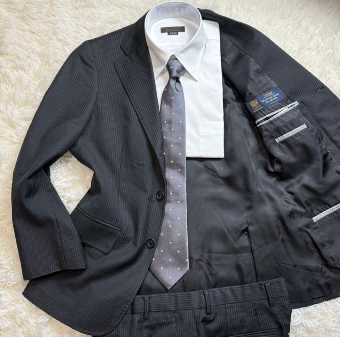 極美品 ポールスミス スーツ セットアップ デルフィノ Super120's M