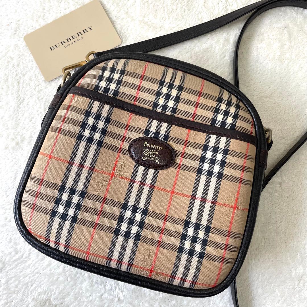 【極美品】 バーバリー 2way ショルダーバッグ ノバチェック シャドーホース