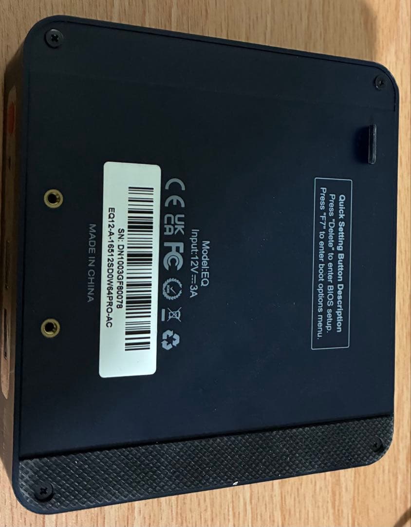 ミニPC Beelink EQ12 Intel Alder Lake-N100