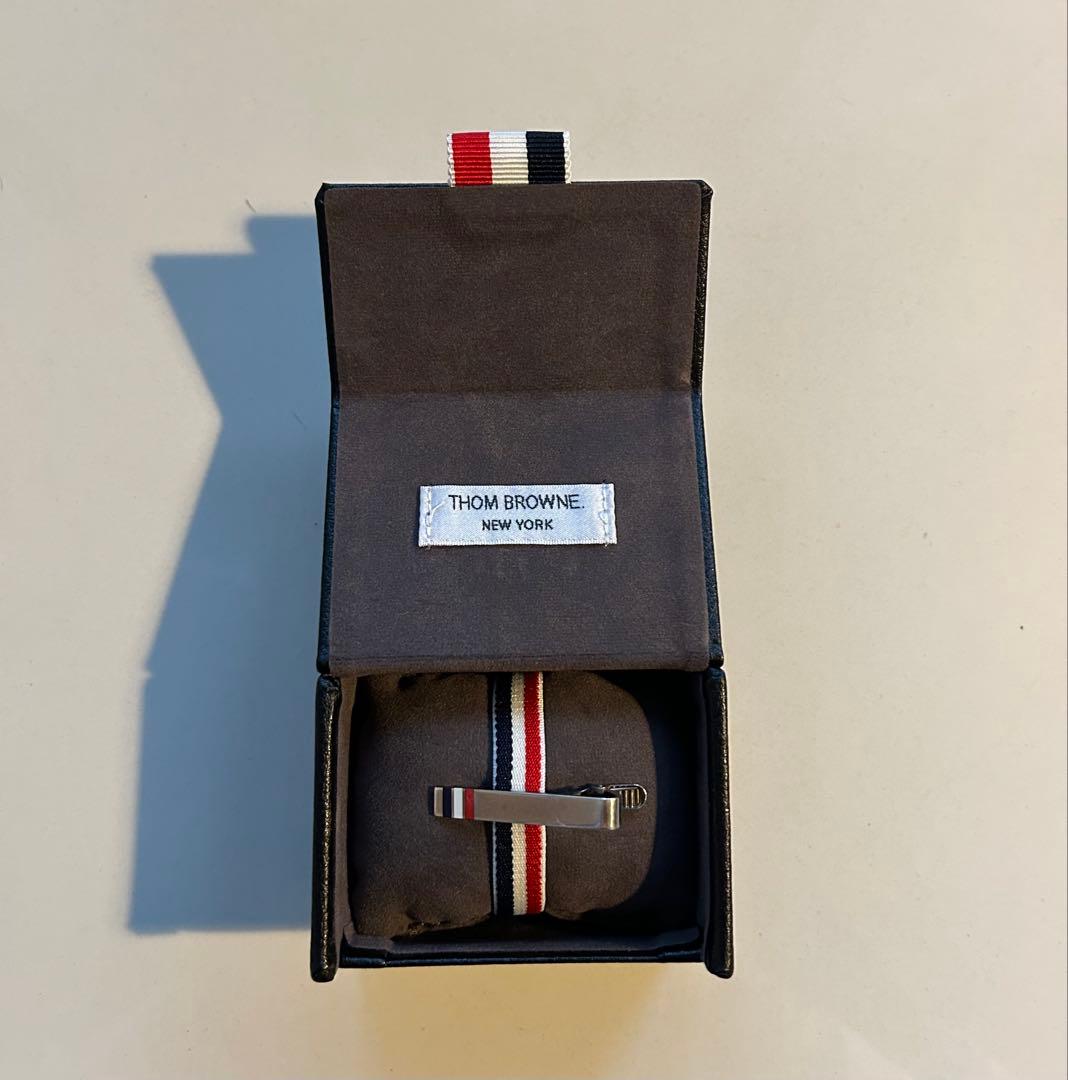 THOM BROWNE ネクタイピン シルバー トリコカラー