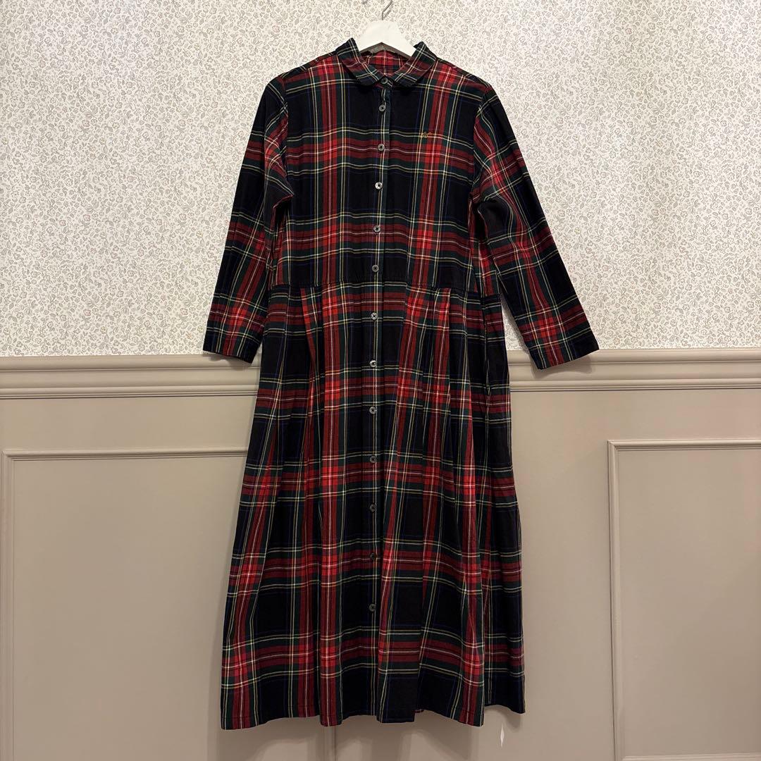 Sunny cloudsサニークラウズponさんのタータンチェックワンピース L