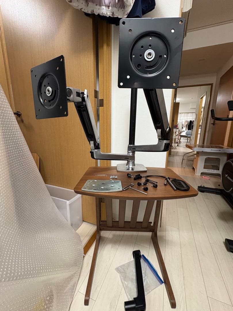 エルゴトロン LXデュアル デスク マウント アーム スタッキング