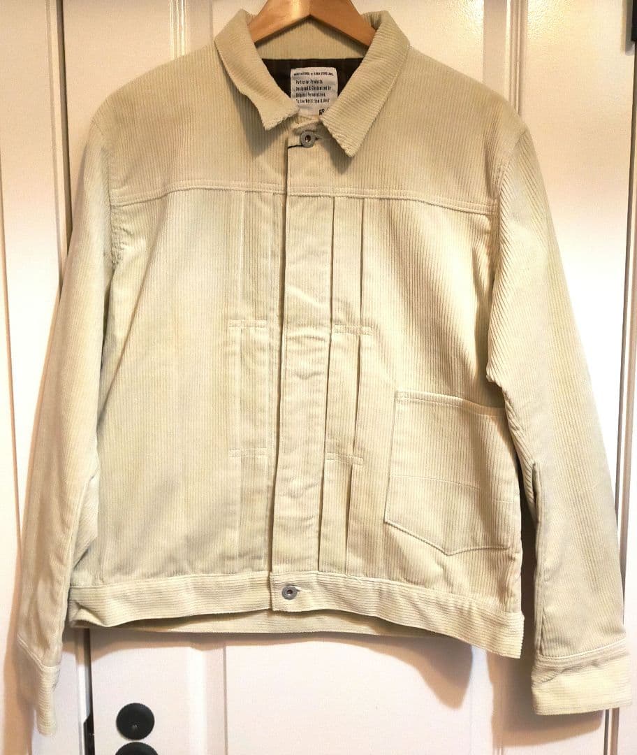 H.Unit コーデュロイジャケット アイボリー Mサイズ