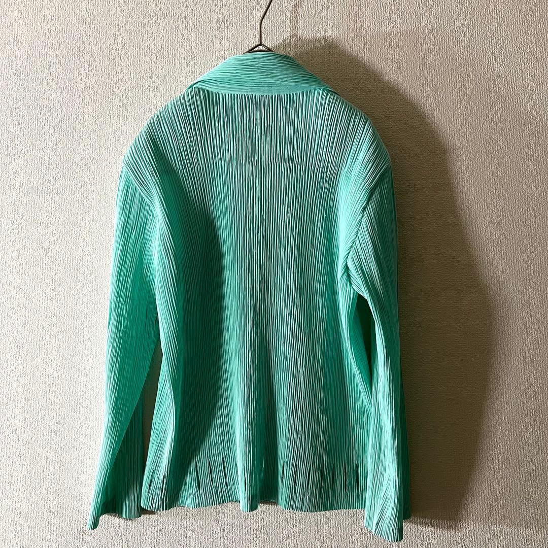 イッセイミヤケ FETE プリーツ テーラードジャケット ブルー系 03 L