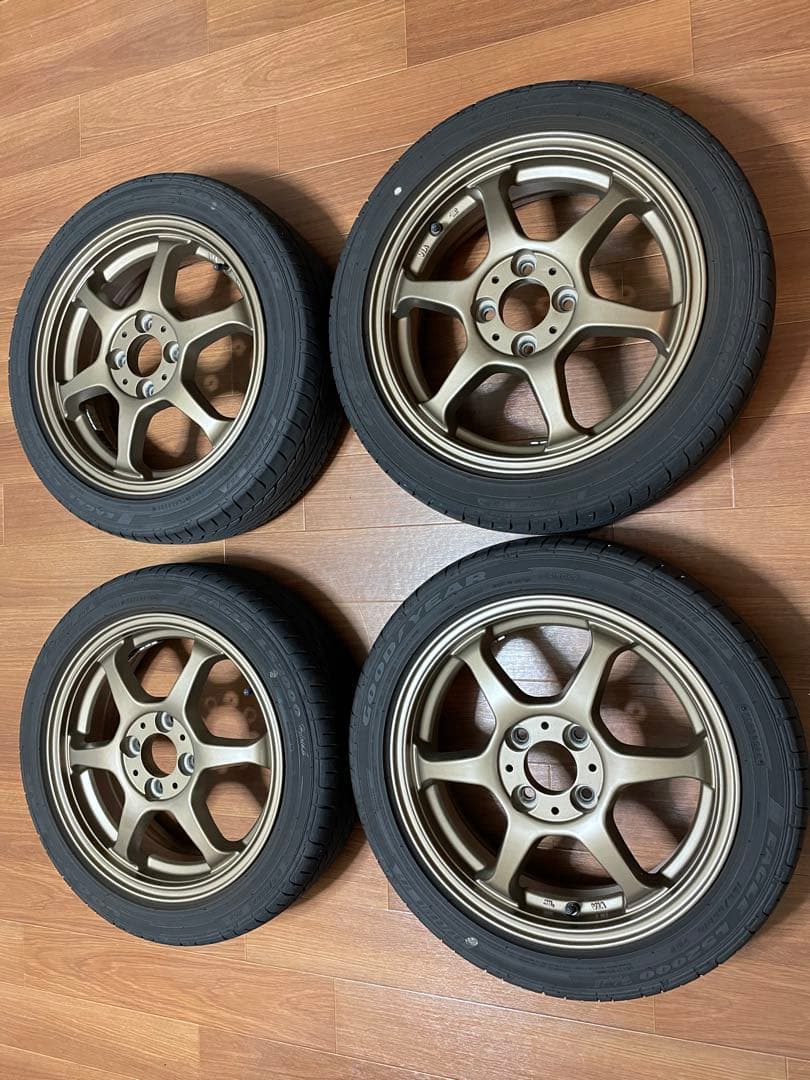 15インチ 5J PCD100オフセット45 4穴 レアマイスター風　TE37風