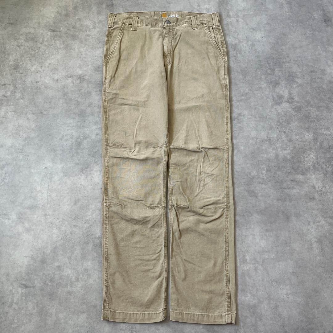 カーハート W33 ダックパンツ ペインターパンツ 古着 ベージュ 18837