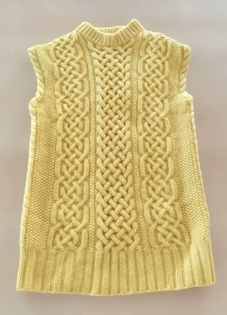 最安値　ドゥロワー　drawer アランベスト　69300円　カシミヤ　ニット