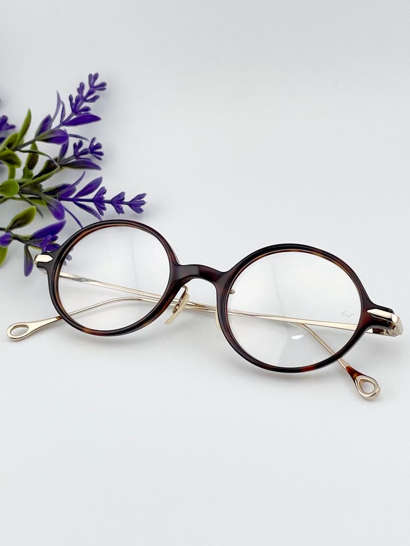 Enaloid col.02 エナロイド ラウンド 鼈甲柄 サングラス