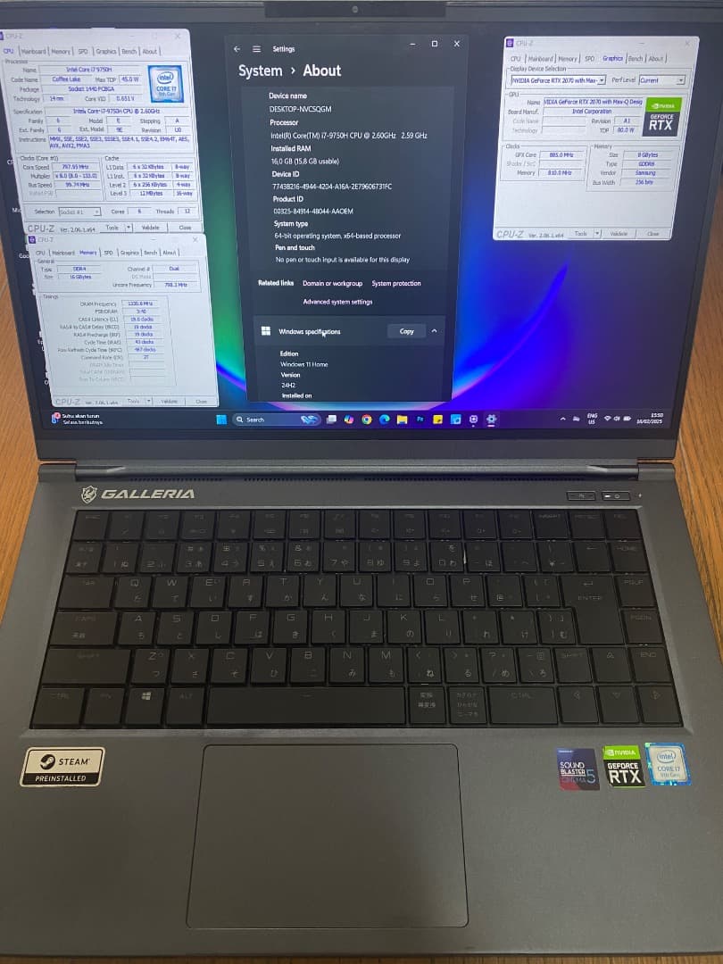 Windowsデスクトップ Galleria GCR2070RGF-QC-G