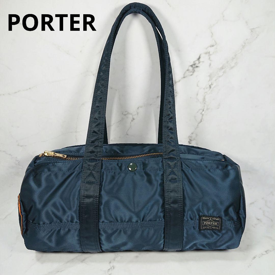 『美品』PORTER TANKER DUFFLEBAG（L）IRONBLUE