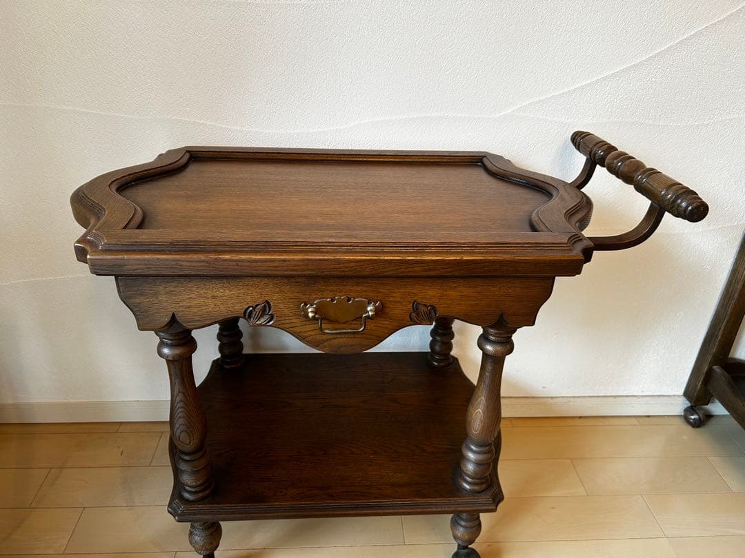 東海家具 ウィンザー ワゴン テーブル アンティーク　引き出し付き