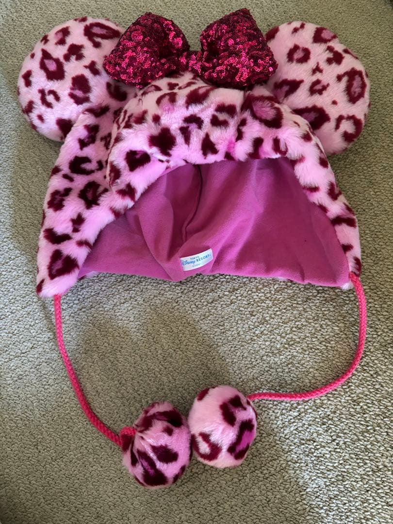 ディズニー ミニー ファンキャップ ヒョウ柄 レオパード ピンク