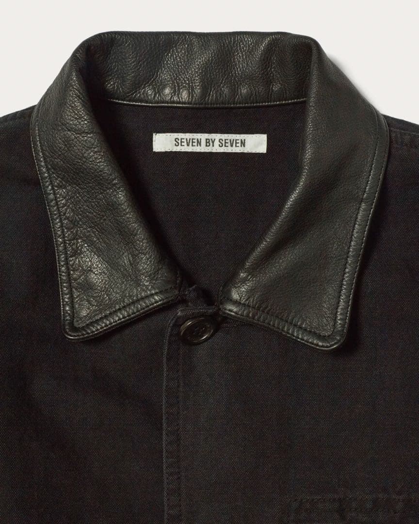 seven by seven 襟レザー カバーオール