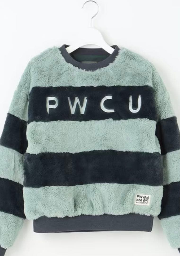 凛　！新品PW CIRCULUS ボーダーフェイクファープルオーバー