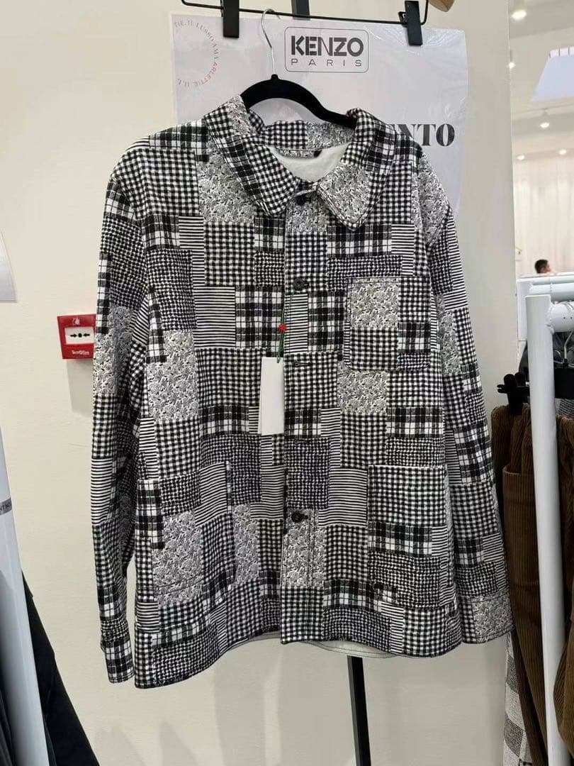 KENZO パッチワーク柄 長袖シャツ