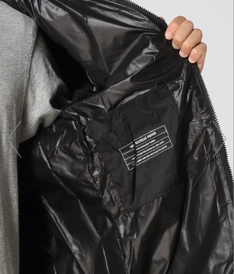 【希少レア】ꕥ新品未ꕥリサイクル フード付き パファージャケット黒