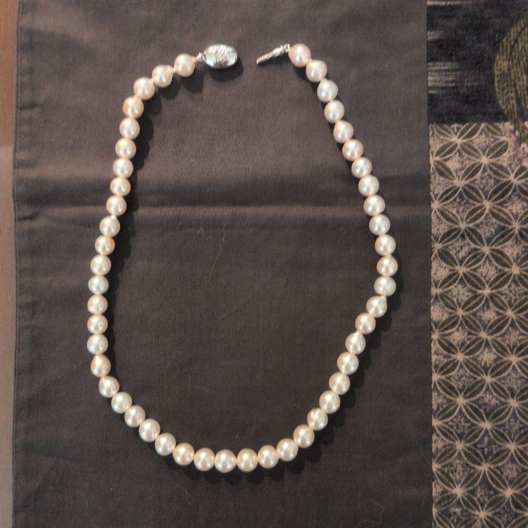 ペルラジオーネ　バロック真珠の一連ネックレス42センチ