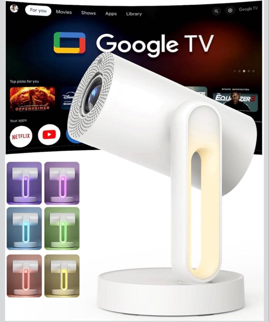 ゆうりん様 ETOE プロジェクター 天井投影 1080P解像度·4K対応