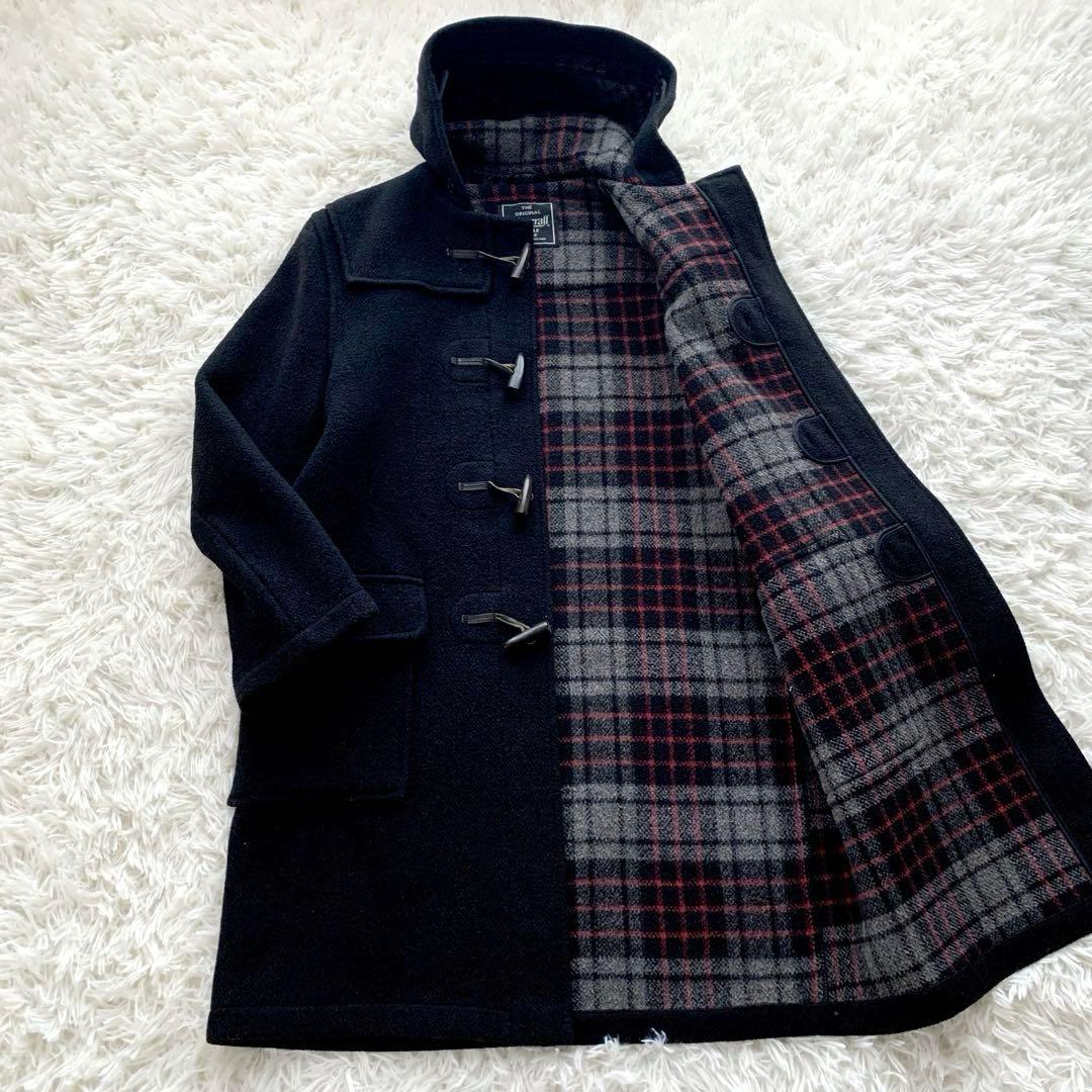 【美品】Gloverall ダッフルコート ロング 英国製 裏地チェック L